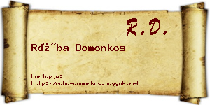Rába Domonkos névjegykártya